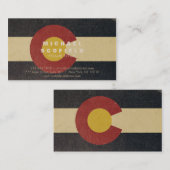 ヴィンテージのコロラド州の州の旗 名刺 (正面/裏面)
