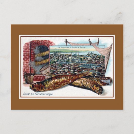 ヴィンテージのコンスタンチノープルからのリソ挨拶 ポストカード (正面)