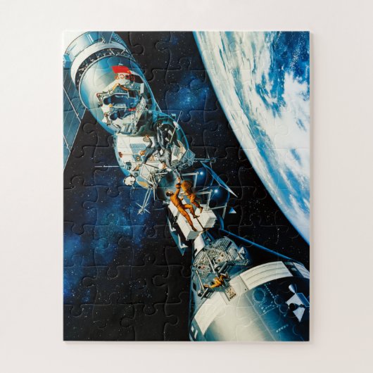 ヴィンテージのコンセプトApollo-Soyuz Test Poster ジグソーパズル (縦)