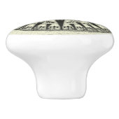 ヴィンテージのコンパス面図日曜日 セラミックノブ (側面)