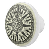 ヴィンテージのコンパス面図日曜日 セラミックノブ (右)