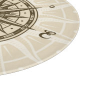 ヴィンテージのコンパス面図 カッティングボード (角)