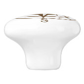 ヴィンテージのコンパス セラミックノブ (側面)