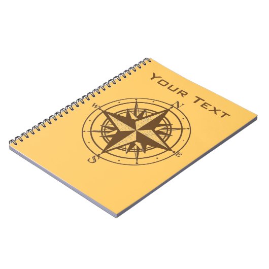ヴィンテージのコンパス ノートブック (左側)