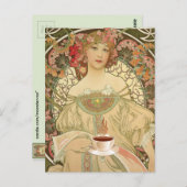 ヴィンテージのコーヒーポスター ポストカード (正面/裏面)