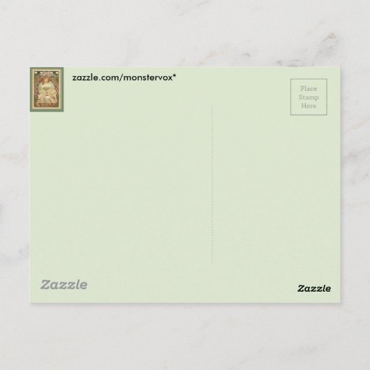 ヴィンテージのコーヒーポスター ポストカード (裏面)