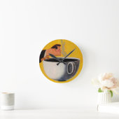 ヴィンテージのコーヒー広告 ラウンド壁時計 (ホーム)