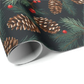 ヴィンテージのコーンと枝に果実をつける ラッピングペーパー (ロールコーナー)