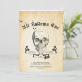 ヴィンテージのゴシックのハローウィンパーティの招待状 招待状 (スタンド正面)