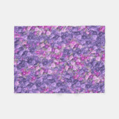 ヴィンテージのゴシック様式ばら色のラベンダーの紫色 フリースブランケット (正面(横))