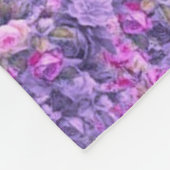 ヴィンテージのゴシック様式ばら色のラベンダーの紫色 フリースブランケット (角)