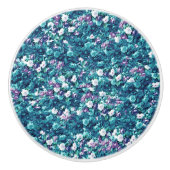 ヴィンテージのゴシック様式ばら色のラベンダーはヒスイ衰退しました セラミックノブ (正面)