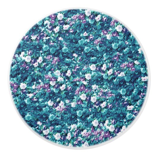 ヴィンテージのゴシック様式ばら色のラベンダーはヒスイ衰退しました セラミックノブ (正面)