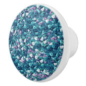 ヴィンテージのゴシック様式ばら色のラベンダーはヒスイ衰退しました セラミックノブ (右)