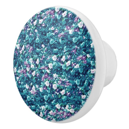 ヴィンテージのゴシック様式ばら色のラベンダーはヒスイ衰退しました セラミックノブ (右)