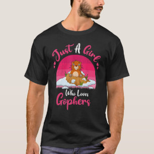 ヴィンテージのゴッファー動物ゴッフを愛する女の子 Tシャツ