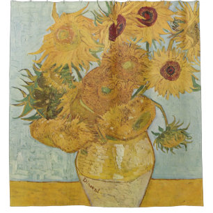 ヴィンテージのゴッホのヒマワリの芸術 シャワーカーテン