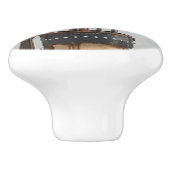 ヴィンテージのゴルフバッグおよびクラブが付いている陶磁器のノブ セラミックノブ (側面)