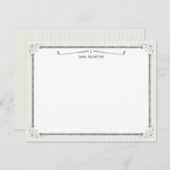 ヴィンテージのゴルフパーソナライズで平らなメッセージカード ノートカード (正面/裏面)