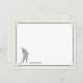 ヴィンテージのゴルフパーソナライズで平らなメッセージカード-人 ノートカード (正面/裏面)