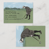 ヴィンテージのゴルフプレーヤーの接触カード コーリングカード (正面/裏面)