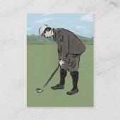 ヴィンテージのゴルフプレーヤーの接触カード コーリングカード (裏面)