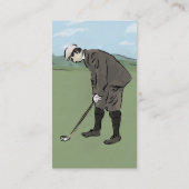 ヴィンテージのゴルフプレーヤーの接触カード 名刺 (裏面)