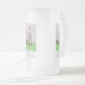 ヴィンテージのゴルフ小歌のトロフィ賞ガラスのtankard フロストグラスビールジョッキ (正面右)