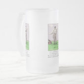 ヴィンテージのゴルフ小歌のトロフィ賞ガラスのtankard フロストグラスビールジョッキ (正面左)