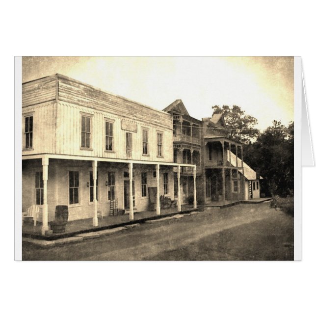 ヴィンテージのゴーストタウンのホテル (正面横)