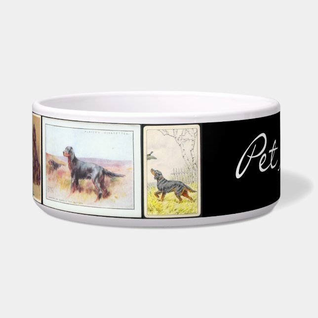 ヴィンテージのゴードンセッターのタバコカードペットボウル ボウル (左)