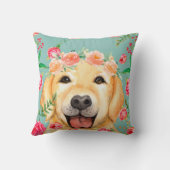 ヴィンテージのゴールデン・リトリーバー クッション (裏面)