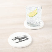 ヴィンテージのサイのイラストレーションのサイのサイ コースター (側面)