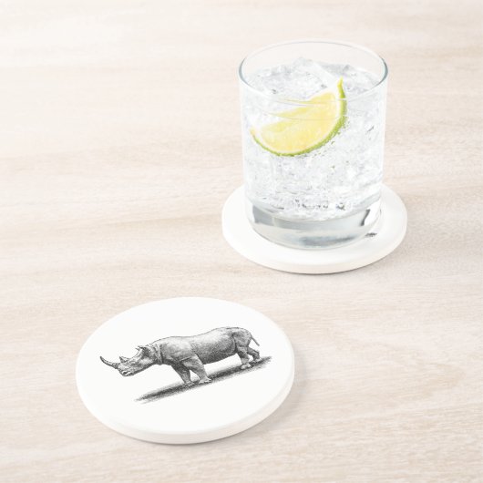 ヴィンテージのサイのイラストレーションのサイのサイ コースター (側面)