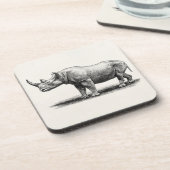 ヴィンテージのサイのイラストレーションのサイのサイ コースター (左側)