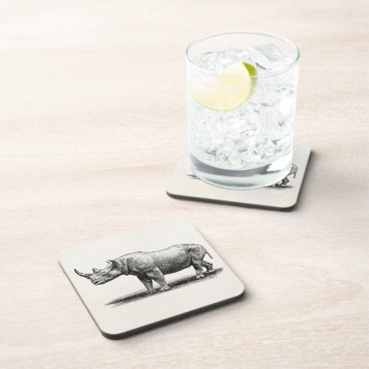 ヴィンテージのサイのイラストレーションのサイのサイ コースター (右側)