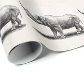 ヴィンテージのサイのイラストレーションのサイのサイ ラッピングペーパー (ロールコーナー)