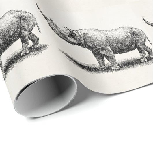 ヴィンテージのサイのイラストレーションのサイのサイ ラッピングペーパー (ロールコーナー)