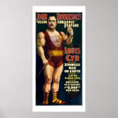 ヴィンテージのサイドショー最強の男Louis Cyr ポスター (正面)