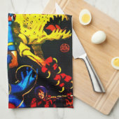 ヴィンテージのサイファイ(惑星の物語)の台所タオル キッチンタオル (四つ折り)