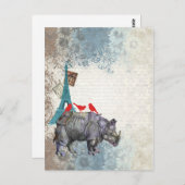 ヴィンテージのサイ ポストカード (正面/裏面)