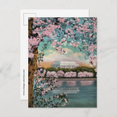ヴィンテージのサクラ ワシントンDC ポストカード (正面/裏面)