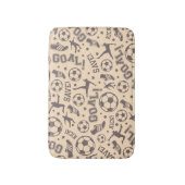 ヴィンテージのサッカーパターン バスマット (正面縦)