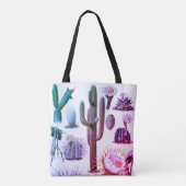 ヴィンテージのサボテン|の再使用可能なトート トートバッグ (裏面)