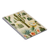 ヴィンテージのサボテン|の螺線形ノート ノートブック (右側)