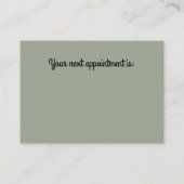 ヴィンテージのサロンの名刺 予約カード (裏面)