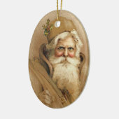 ヴィンテージのサンタのオーナメント セラミックオーナメント (左)