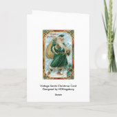 ヴィンテージのサンタのクリスマスカード シーズンカード (裏面)