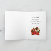 ヴィンテージのサンタのクリスマスカード シーズンカード (内部)