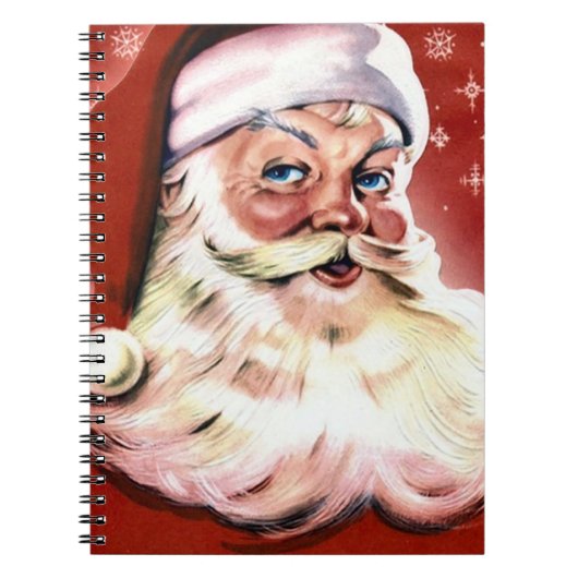 ヴィンテージのサンタのクリスマス ノートブック (正面)